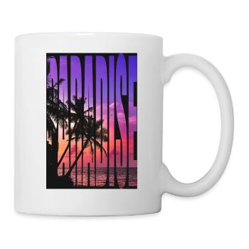 Paradise Tshirt Design - Tasse - Weiß - Rechts
