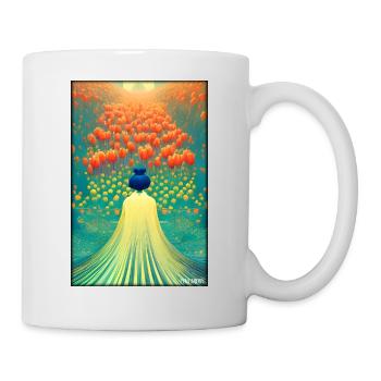 Tulip Lily Family Flower Spring Meadow Green - Mug - white - Right