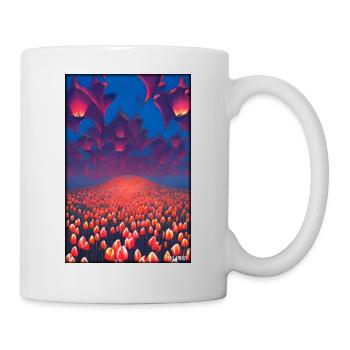 Tulip Lily Family Flower Spring Meadow Green - Mug - white - Right