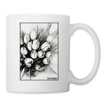 Tulip Lily Family Flower Spring Meadow Green - Mug - white - Right