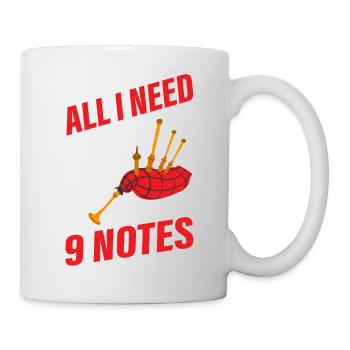 Tout ce dont j’ai besoin, c’est d’un emplacement et 9 notes de cornemuse - Mug blanc - blanc - Droite