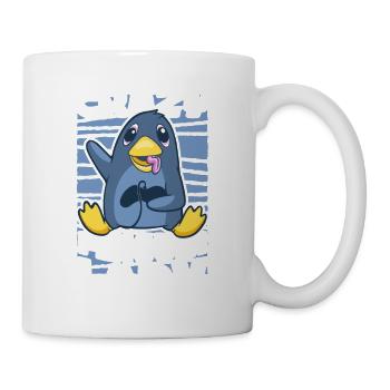 Crazy Penguin Lady Game Gaming - Mug - white - Right