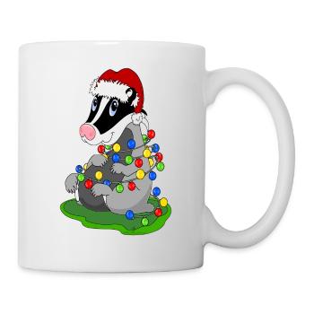 Weihnachtsdachs - Tasse - Weiß - Rechts