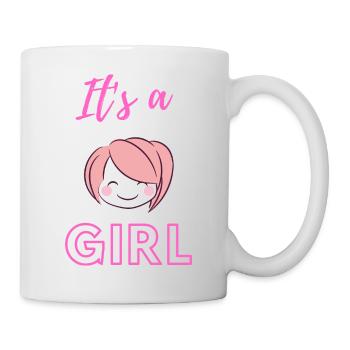 Baby Announcement Pregnancy - Girl - Surprise - Mug - white - Right