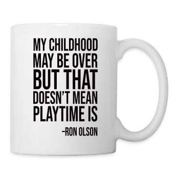 My childhood may be over... - Mug - white - Right