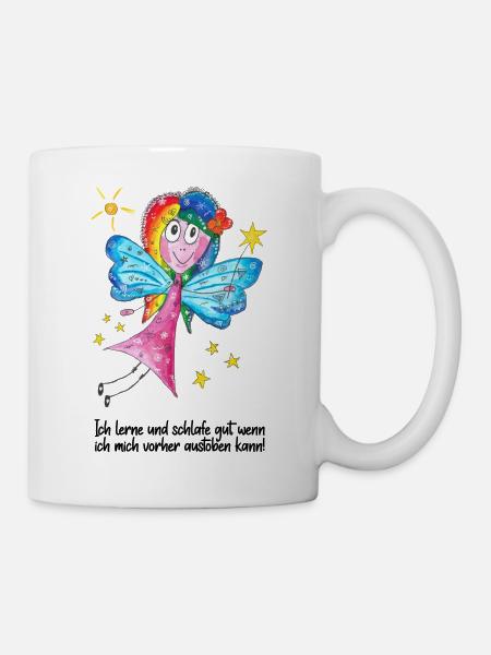 Generatorin Motiv Fee - gut lernen & schlafen - Tasse - Weiß