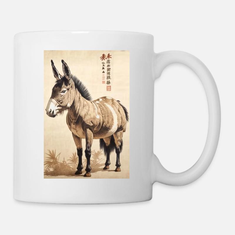 Esel Ukiyo - Tasse - Weiß