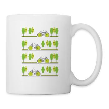 Mit dem Rad durch den Frühling - Tasse - Weiß - Rechts