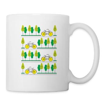 Radfahren durch den Sommer - Tasse - Weiß - Rechts