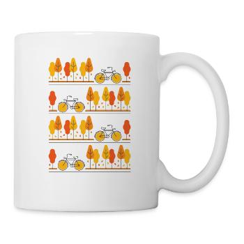 Mit dem Rad durch den Herbst - Tasse - Weiß - Rechts