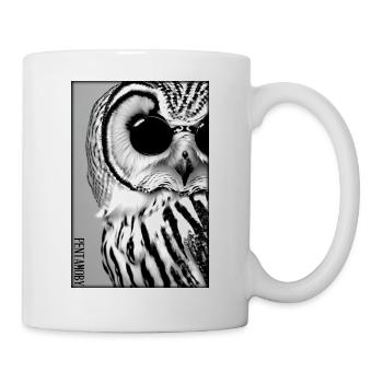 Eule Sonnenbrille Wildtier Vogel Waldtier Wald - Tasse - Weiß - Rechts