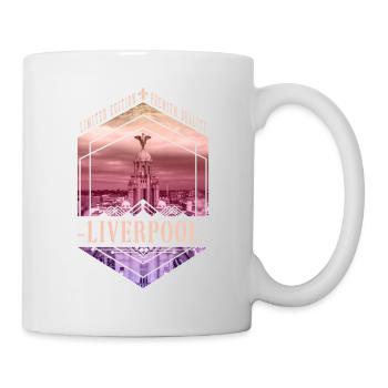 Liverpool Angleterre Royaume-Uni City Skyline Home Love - Mug blanc - blanc - Droite