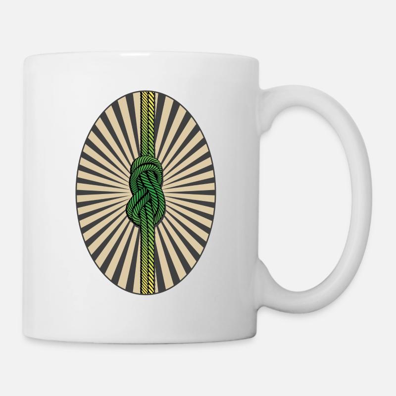 Escalade Cadeau d’escalade de huit nœuds - Mug blanc - blanc
