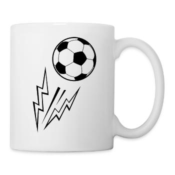 Fußball Soccer - Tasse - Weiß - Rechts