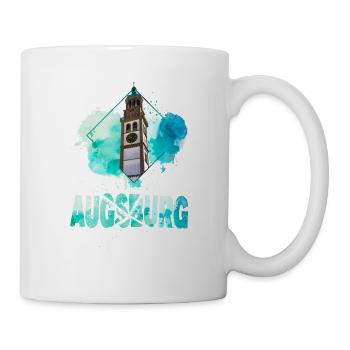 Augsbourg Allemagne City Skyline Splash Coloré - Mug blanc - blanc - Droite