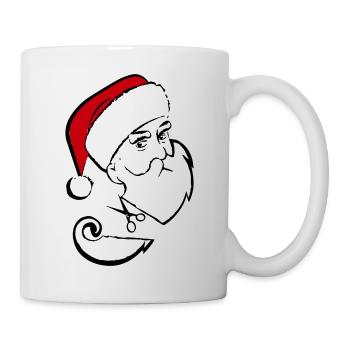 Découpe de barbe du Père Noël - Mug blanc - blanc - Droite