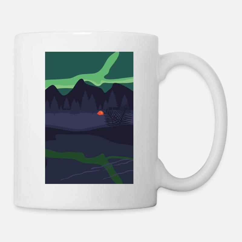 Aurora Borealis Nordlichter - Tasse - Weiß