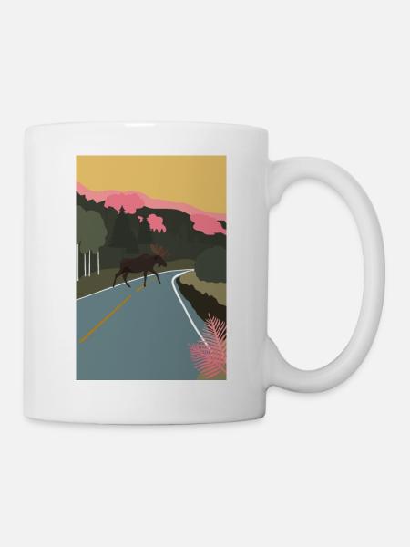 Elch Skandinavien - Tasse - Weiß