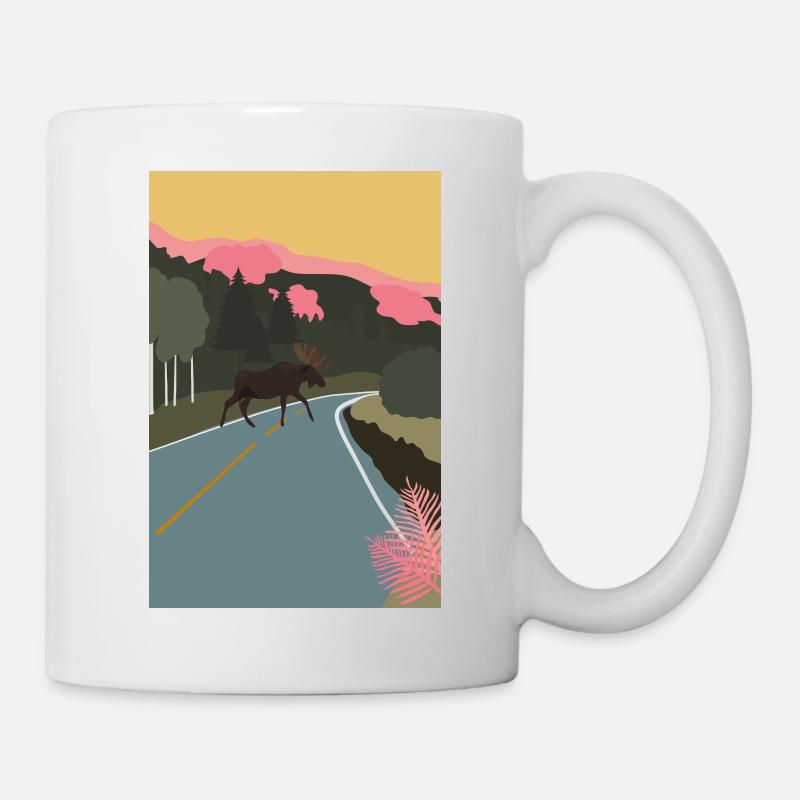 Elch Skandinavien - Tasse - Weiß