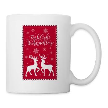 Fröhliche Weihnachten - Tasse - Weiß - Rechts