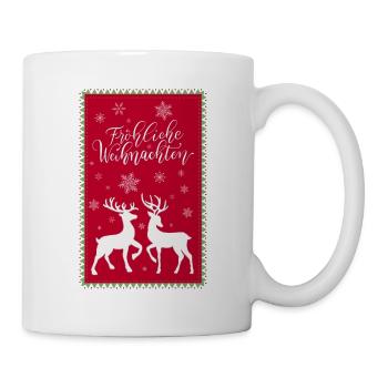 Fröhliche Weihnachten - Tasse - Weiß - Rechts