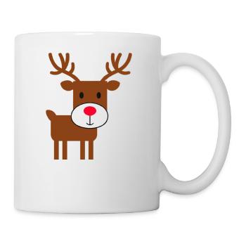 Niedliches Rentier Geschenkidee Weihnachten Elch - Tasse - Weiß - Rechts