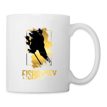 Eishockey Eishockeyspieler Spieler Gold Splash - Tasse - Weiß - Rechts
