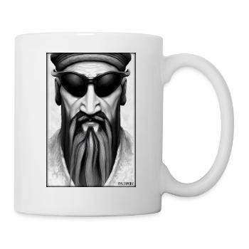 Confucius sunglasses philosopher China Asia - Mug - white - Right