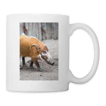 cochon de brousse ou porc de rivière rouge Pinselohrschwein - Mug blanc - blanc - Droite
