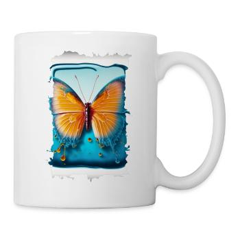 Melting butterfly - Mug - white - Right