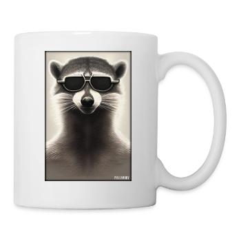Raccoon Sunglasses Wildlife Forest Animal Forest Nature - Mug - white - Right