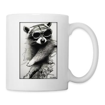Raccoon Sunglasses Wildlife Forest Animal Forest Nature - Mug - white - Right