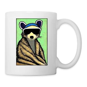 Raccoon Sunglasses Wildlife Forest Animal Forest Nature - Mug - white - Right