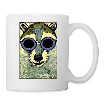 Raccoon Sunglasses Wildlife Forest Animal Forest Nature - Mug - white - Right