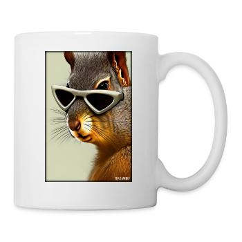 Squirrel Sunglasses Wildlife Forest Animal Forest - Mug - white - Right