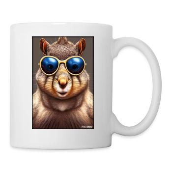 Squirrel Sunglasses Wildlife Forest Animal Forest - Mug - white - Right