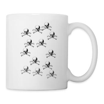 Crâne et os croisés Motif crâne - Mug blanc - blanc - Droite
