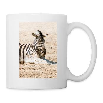 Zebra (in german Zebra or Zebras) Hippotigris - Mug - white - Right