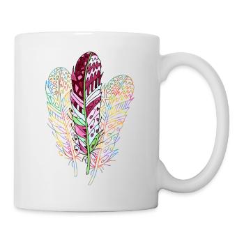 Feder - Tasse - Weiß - Rechts