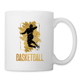 Basketball Basketball Player Dunking Gold Splash - Mug - white - Right