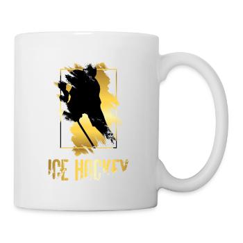 Eishockey Eishockeyspieler Spieler Gold Splash - Tasse - Weiß - Rechts
