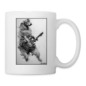 Dog Guitar Pet Musician Dog Friend - Mug - white - Right