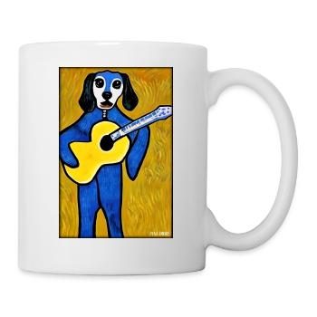 Dog Guitar Pet Musician Dog Friend - Mug - white - Right