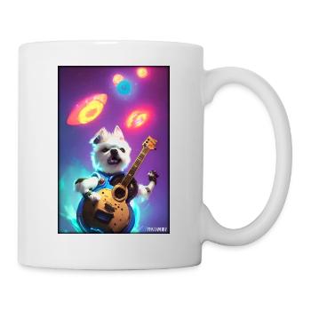 Dog Guitar Pet Musician Dog Friend - Mug - white - Right