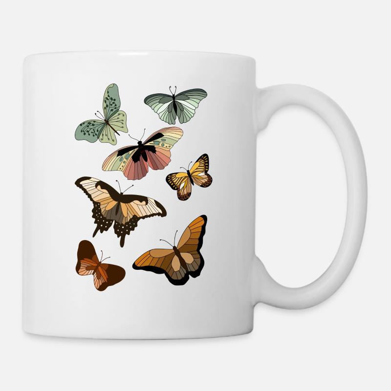 Schmetterlinge - Tasse - Weiß