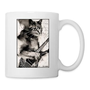 Cat Guitar Pet Musician Cat Friend - Mug - white - Right