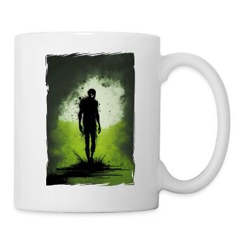Zombie Illustration Minimalistisches Design - Tasse - Weiß - Rechts