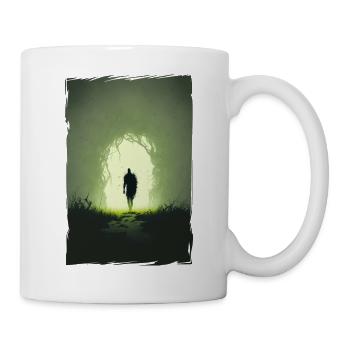 Zombie Illustration Minimalistisches Design - Tasse - Weiß - Rechts
