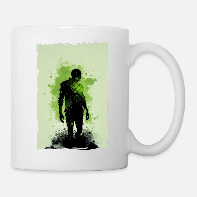 Zombie Illustration Minimaliste Design - Mug blanc - blanc