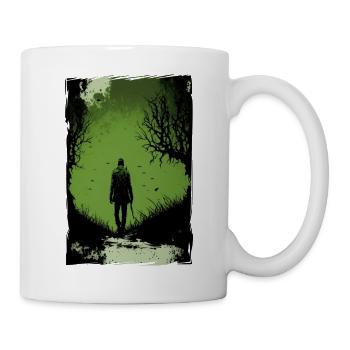 Zombie Illustration Minimalistisches Design - Tasse - Weiß - Rechts